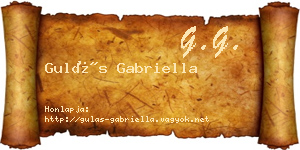 Gulás Gabriella névjegykártya